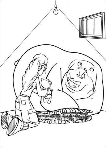 Boog Is Sleeping In The Garage  Coloring Page